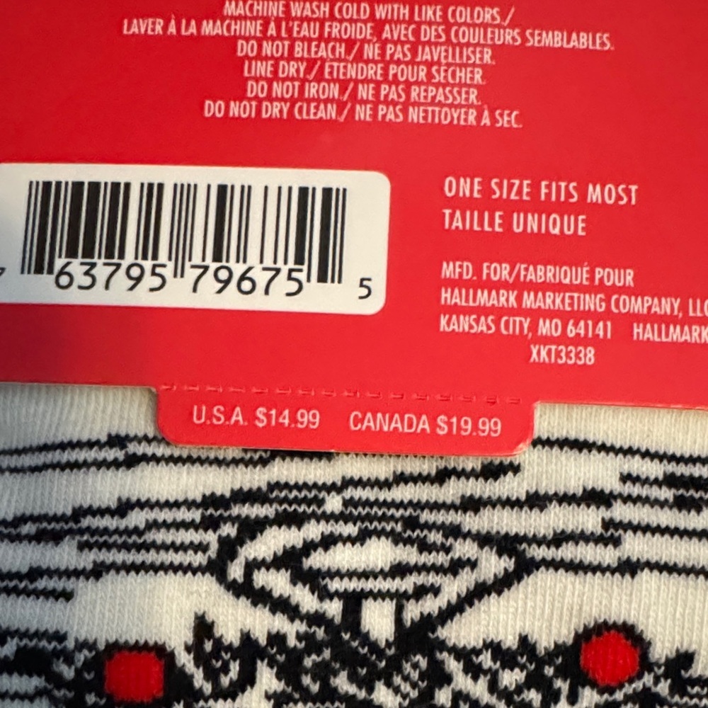 Peanuts Red and Black Character Socks - Picture 2 of 2